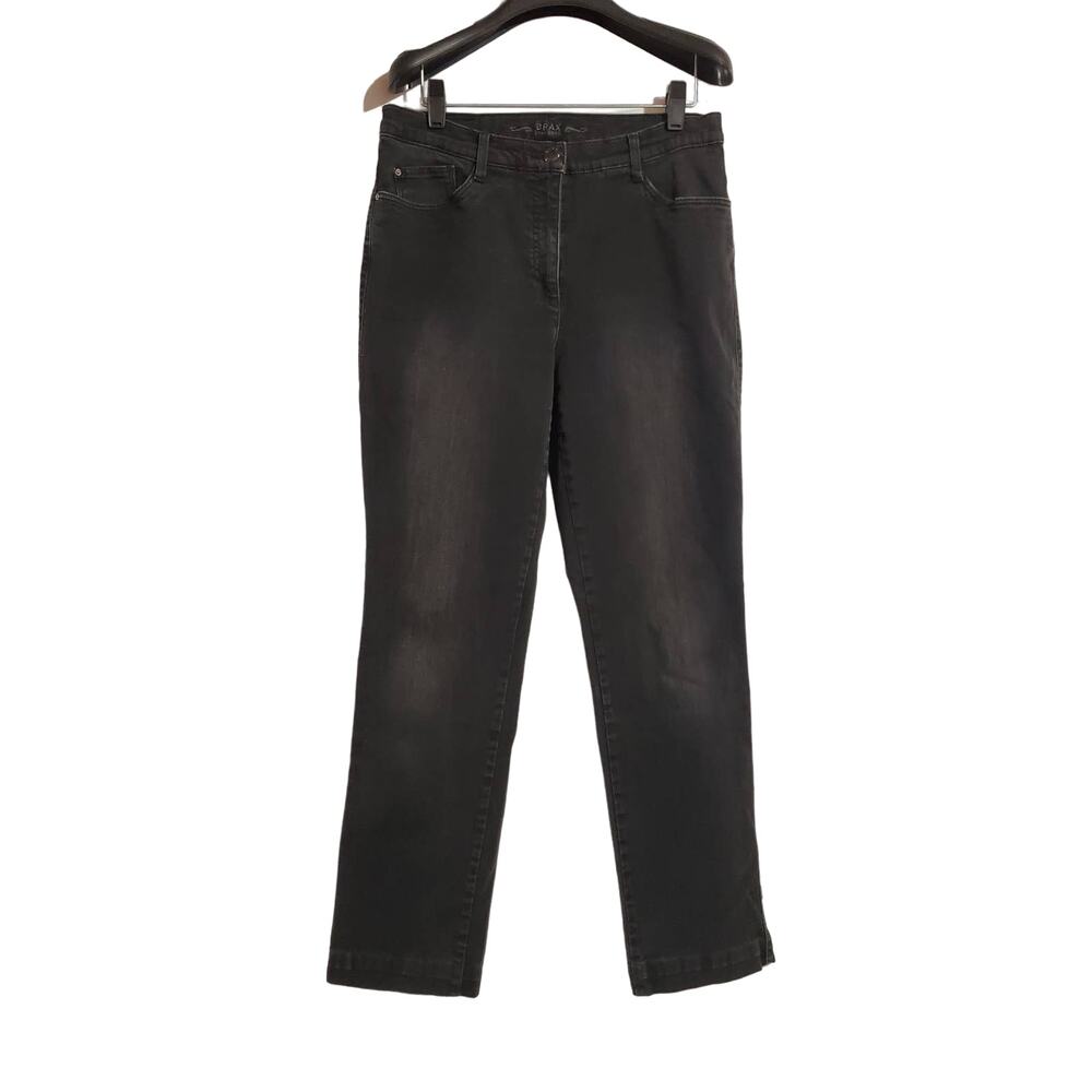 Brax Feel Good Womens Carola Brillian Straight Leg Jeans Size 29 Black Stretch